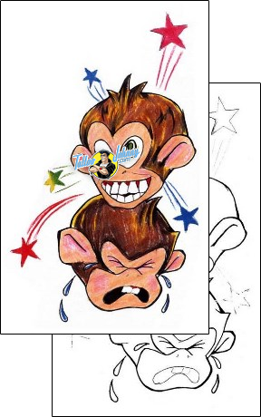 Monkey Tattoo tattoo-styles-cartoon-tattoos-chump-change-chf-00110