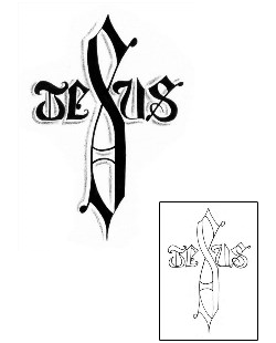 Cross Tattoo Religious & Spiritual tattoo | CHF-00142