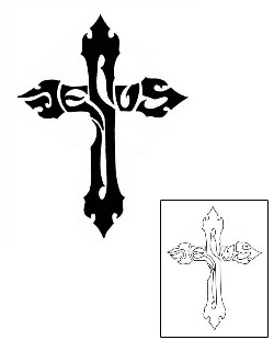 Cross Tattoo Religious & Spiritual tattoo | CHF-00158