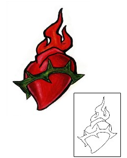 Sacred Heart Tattoo Religious & Spiritual tattoo | CHF-00250