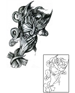 Devil - Demon Tattoo Specific Body Parts tattoo | CHF-00306