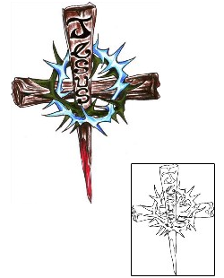 Cross Tattoo Religious & Spiritual tattoo | CHF-00332