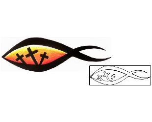 Jesus Fish Tattoo Religious & Spiritual tattoo | CHF-00341