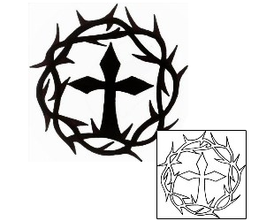Crown of Thorns Tattoo Religious & Spiritual tattoo | CHF-00342