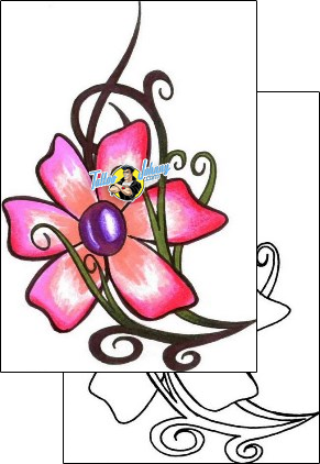 Flower Tattoo plant-life-flowers-tattoos-chump-change-chf-00366