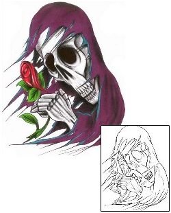 Rose Tattoo Reaper Prayer Tattoo