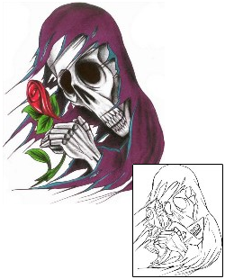 Skeleton Tattoo Reaper Prayer Tattoo