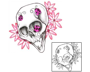 Skull Tattoo Insects tattoo | CHF-00431