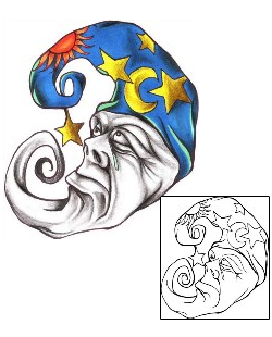 Moon Tattoo Astronomy tattoo | CHF-00465
