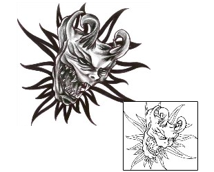 Sun Tattoo Horror tattoo | CHF-00537