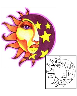 Moon Tattoo Astronomy tattoo | CHF-00538