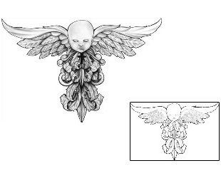 Angel Tattoo Religious & Spiritual tattoo | CHF-00716