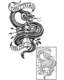 Reptiles & Amphibians Tattoo Don't Tread On Me Tattoo