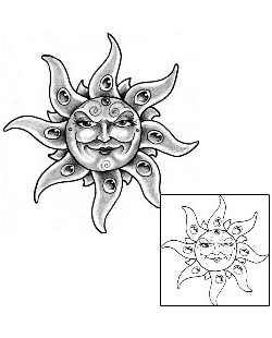 Sun Tattoo Astronomy tattoo | CIF-00061