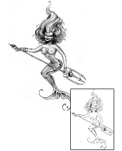 Mermaid Tattoo Mythology tattoo | CIF-00071