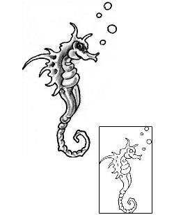 Seahorse Tattoo Marine Life tattoo | CIF-00079