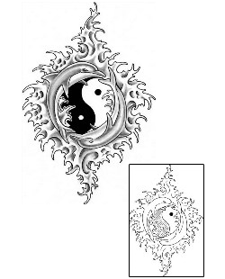 Yin Yang Tattoo Miscellaneous tattoo | CIF-00106