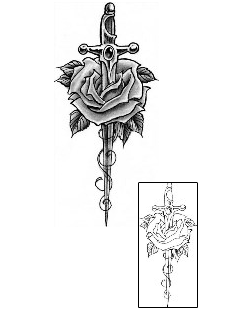 Dagger Tattoo Plant Life tattoo | CIF-00154
