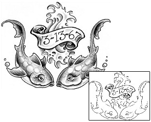In Memory of Tattoo Marine Life tattoo | CIF-00162