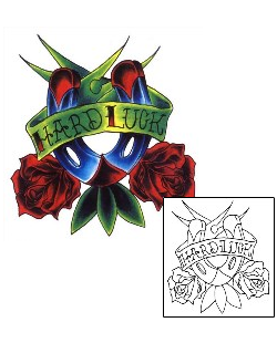 Rose Tattoo Hard Luck Horseshoe Tattoo