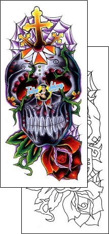 Day of the Dead Tattoo sugar-skull-tattoos-caveman-kyle-ckf-00045