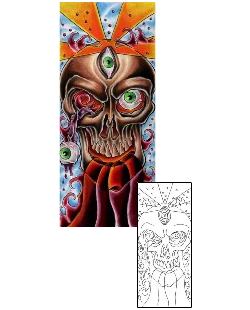 Evil Tattoo Horror tattoo | CKF-00064