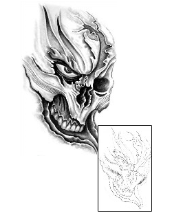 Skull Tattoo Horror tattoo | CLF-00023
