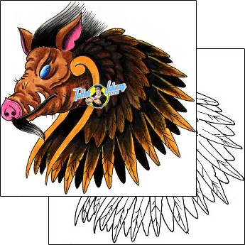 Pig Tattoo animal-pig-tattoos-chris-amlie-clf-00035