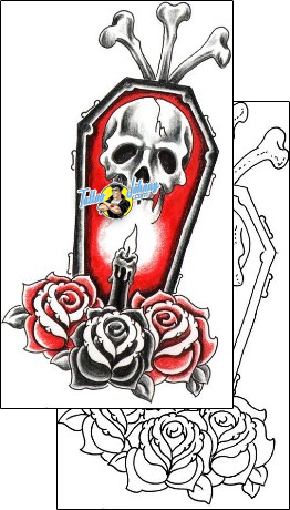 Coffin Tattoo horror-skull-tattoos-chris-amlie-clf-00037