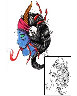 Monster Tattoo Horror tattoo | CLF-00045