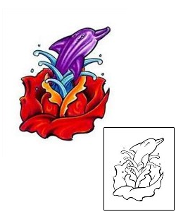 Dolphin Tattoo Rose Surprise