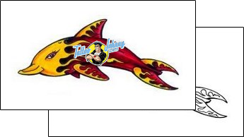 Dolphin Tattoo marine-life-fish-tattoos-clark-medley-cmf-00029
