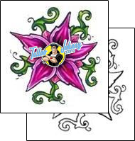 Flower Tattoo plant-life-flowers-tattoos-clark-medley-cmf-00058