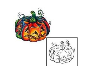 Pumpkin Tattoo Horror tattoo | CMF-00060