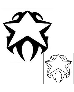 Star Tattoo Specific Body Parts tattoo | CMF-00138