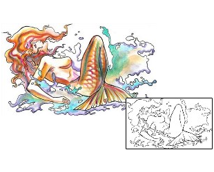 Mermaid Tattoo Mythology tattoo | COF-00066