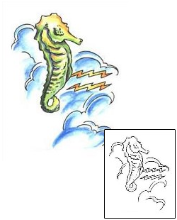 Seahorse Tattoo Marine Life tattoo | COF-00088