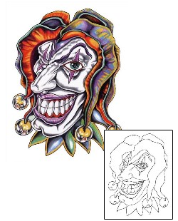 Joker - Jester Tattoo Horror tattoo | CPF-00024