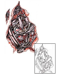 Biomechanical Tattoo Specific Body Parts tattoo | CRF-00077