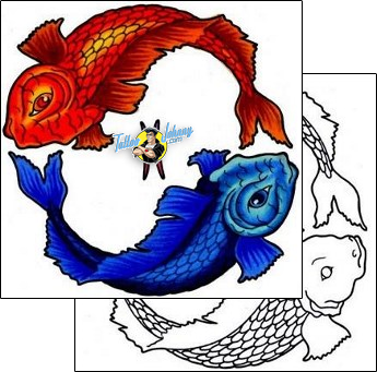 Fish Tattoo marine-life-fish-tattoos-cricket-crf-00092