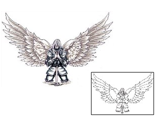 Angel Tattoo Religious & Spiritual tattoo | CRF-00097