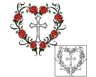 Cross Tattoo Religious & Spiritual tattoo | CRF-00105