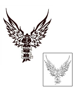 Angel Tattoo Religious & Spiritual tattoo | CRF-00153