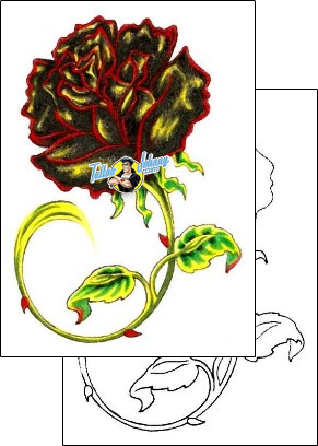 Flower Tattoo plant-life-flowers-tattoos-cricket-crf-00167