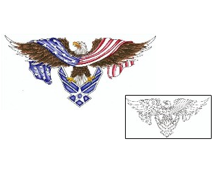 USA Tattoo Specific Body Parts tattoo | CRF-00258