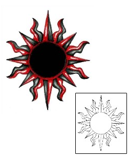 Sun Tattoo Religious & Spiritual tattoo | CRF-00305