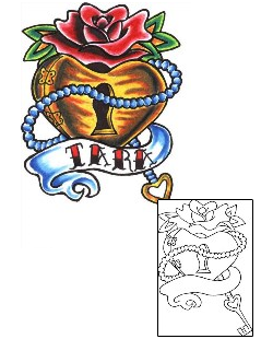 Lock & Key Tattoo For Women tattoo | CUF-00008