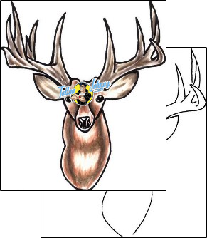 Deer Tattoo deer-tattoos-curt-dog-cuf-00018