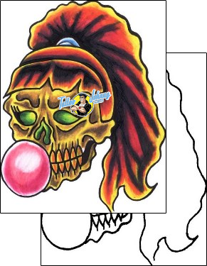 Skull Tattoo horror-skull-tattoos-curt-dog-cuf-00025