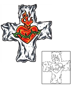 Sacred Heart Tattoo Religious & Spiritual tattoo | CUF-00034